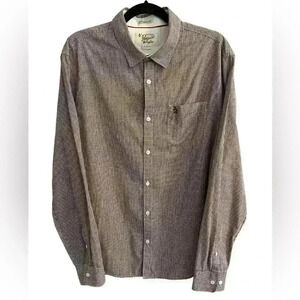 Penguin By Munsingwear Men’s XL Long Sleeve Button Up Slim Fit Red Blue Plaid